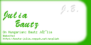 julia bautz business card